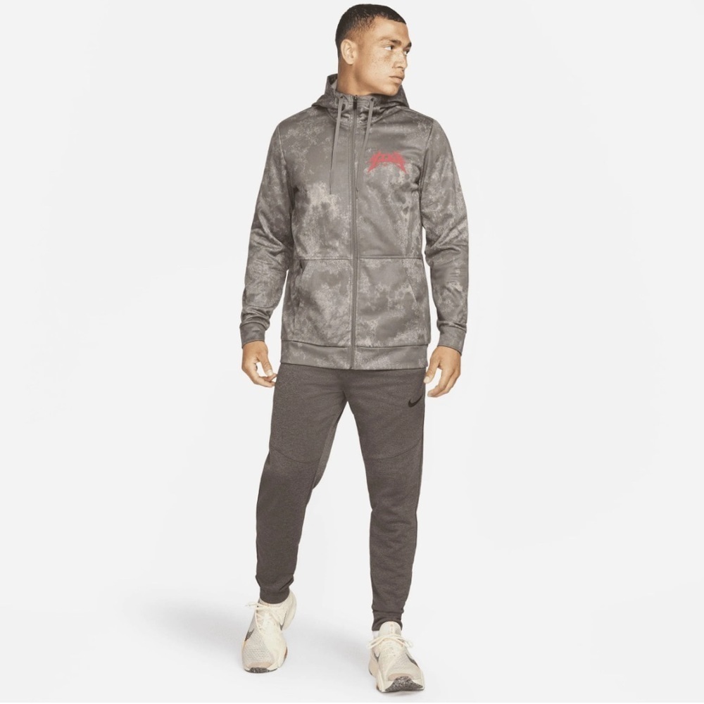 NIKE Thermal Fit Full Zip Hoodie Metal -EUC